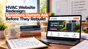 HVAC Website Redesign Planning Desk - Cover Image