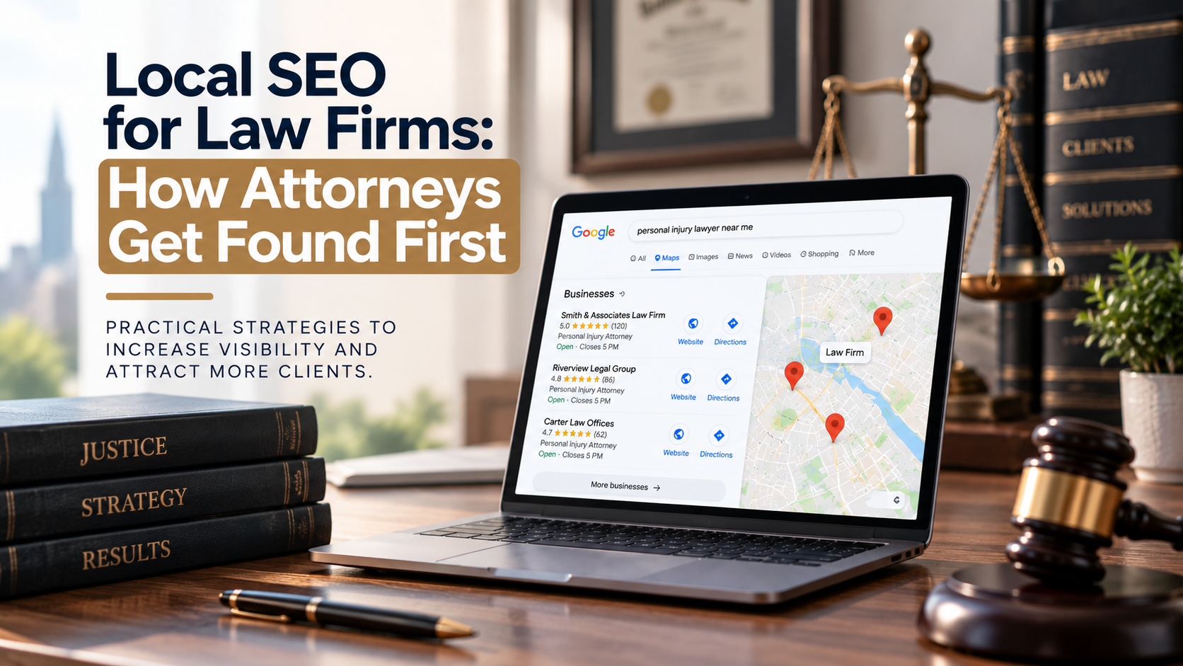 Local SEO for Law Firms - How Attorneys Get Found First - cover image