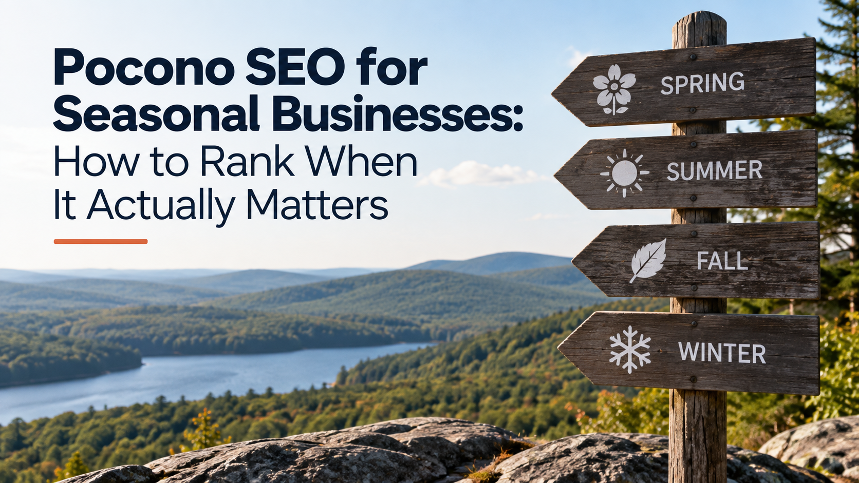Pocono SEO for Seasonal Businesses Blog Post Cover Image